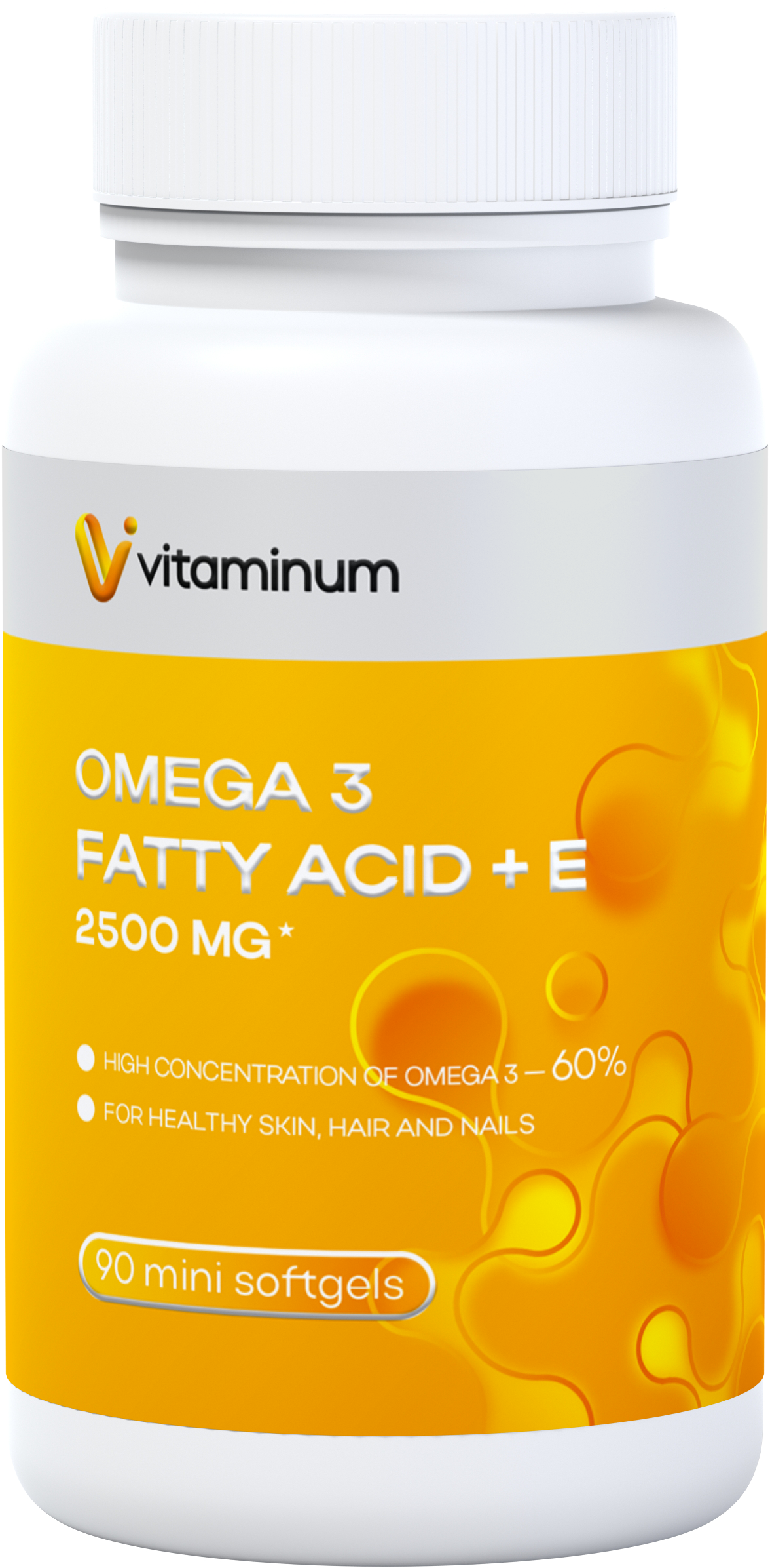  Vitaminum ОМЕГА 3 60% + витамин Е (2500 MG*) 90 капсул 700 мг   в Новочеркасске
