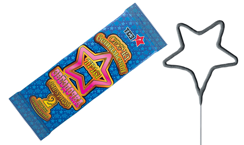  Бенгальские свечи фигурные 2 шт "Звездочка"  в Новочеркасске